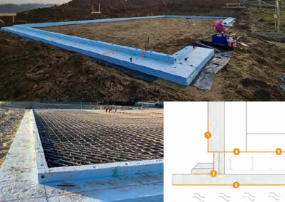 Fundamentplatte-Baustelle